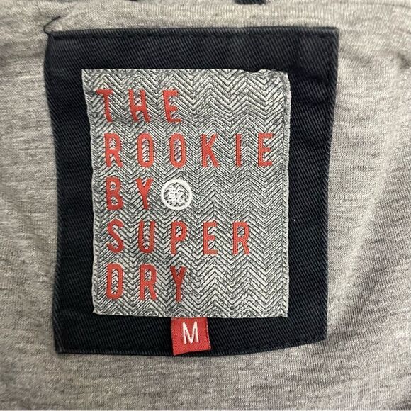 SUPERDRY Pacific Patch Parka‎ Hooded Jacket Black, full zip size US 8/ Medium - Picture 7 of 13